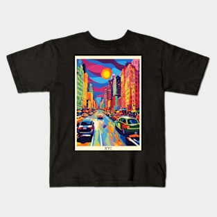 fauvism art of new york city usa 2 Kids T-Shirt